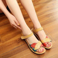 将图片加载到图库查看器,SANDALREPUBLIC LEATHER LEAF SANDALS