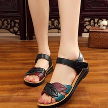 将图片加载到图库查看器,SANDALREPUBLIC LEATHER LEAF SANDALS