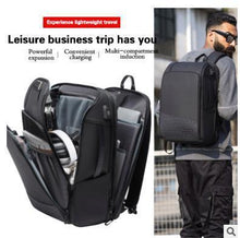 将图片加载到图库查看器,Casual fashion multifunctional high-capacity technology USB men's backpack