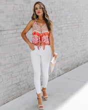 将图片加载到图库查看器,FRESH START METALLIC HALTER CROP TOP