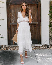 将图片加载到图库查看器,Leaky mesh layered dress-white