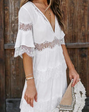 将图片加载到图库查看器,Leaky mesh layered dress-white