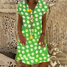 将图片加载到图库查看器,WOMEN FLORAL PRINT V-NECKLINE DRESS