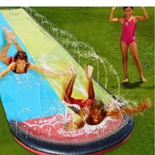 将图片加载到图库查看器,Dual Racing Water Slide Fun Lawn Water Slides Pools For Kids Summer Games Center Backyard Outdoor Children Adult Toys