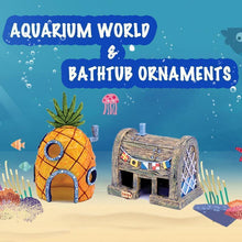 将图片加载到图库查看器,Spongebob underwater scene aquarium ornament, household small aquarium ornament