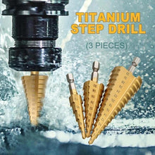 将图片加载到图库查看器,Titanium Step Drill (3 pieces)