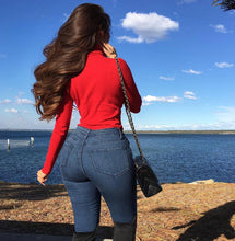 将图片加载到图库查看器,High Waist Skinny Jeans - Dark