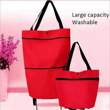 将图片加载到图库查看器,FOLDABLE SHOPPING TROLLEY TOTE BAG