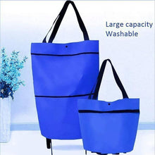将图片加载到图库查看器,FOLDABLE SHOPPING TROLLEY TOTE BAG