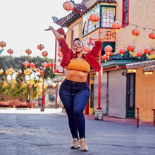 将图片加载到图库查看器,High Waist Skinny Jeans - Dark