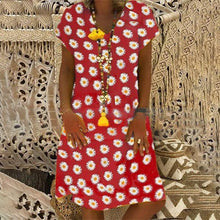 将图片加载到图库查看器,WOMEN FLORAL PRINT V-NECKLINE DRESS