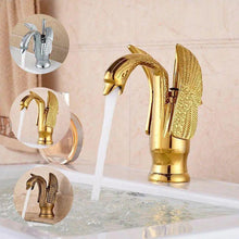 将图片加载到图库查看器,Luxury golden swan bathroom faucet