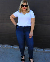 将图片加载到图库查看器,High Waist Skinny Jeans - Dark