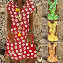 将图片加载到图库查看器,WOMEN FLORAL PRINT V-NECKLINE DRESS