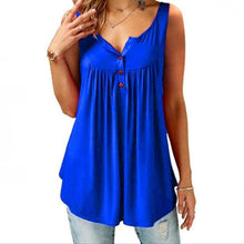 将图片加载到图库查看器,Comfy Loose Button Sleeveless Tank Top For Women