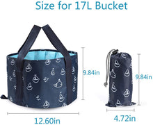 将图片加载到图库查看器,Foldable foot bath tub for travel, portable foot immersion spa basin, multifunctional folding bucket, outdoor, camping, dark blue