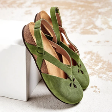 将图片加载到图库查看器,Women Comfy Magic Tape Flat Sandals