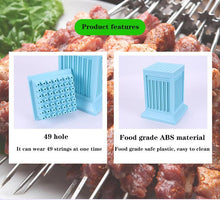 将图片加载到图库查看器,BBQ meat skewer tools 49 string skewers artifact machine barbecue meat stringer