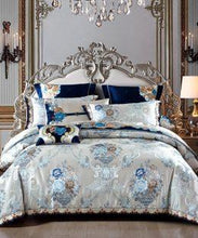 将图片加载到图库查看器,Kaleyra Silver Golden Silk Satin Cotton Duvet Cover Set