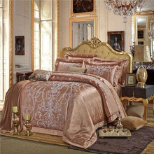 将图片加载到图库查看器,Vetora Luxury Silk Jacquard Cotton Duvet Cover Set