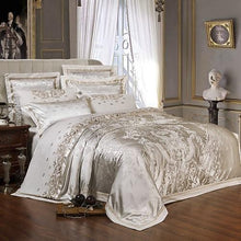 将图片加载到图库查看器,Vetora Luxury Silk Jacquard Cotton Duvet Cover Set