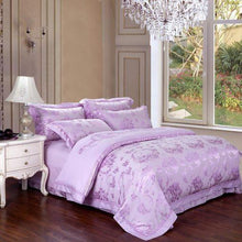 将图片加载到图库查看器,Vetora Luxury Silk Jacquard Cotton Duvet Cover Set