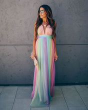 将图片加载到图库查看器,WONDERLAND RAINBOW STRIPED MAXI DRESS – FINAL SALE