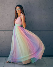 将图片加载到图库查看器,WONDERLAND RAINBOW STRIPED MAXI DRESS – FINAL SALE