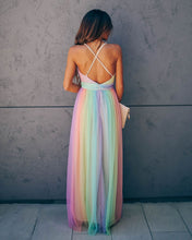 将图片加载到图库查看器,WONDERLAND RAINBOW STRIPED MAXI DRESS – FINAL SALE