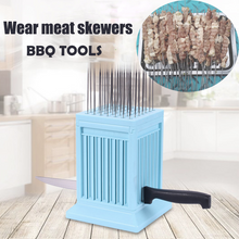 将图片加载到图库查看器,BBQ meat skewer tools 49 string skewers artifact machine barbecue meat stringer