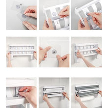 将图片加载到图库查看器,Multifunction Film Storage Rack Cutter for Kitchen【Punch-free】