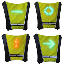 将图片加载到图库查看器,Cycling Bicycle LED Wireless Safety Turn Signal Light Vest for Riding Night Guiding