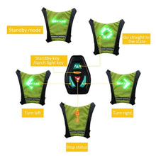 将图片加载到图库查看器,Cycling Bicycle LED Wireless Safety Turn Signal Light Vest for Riding Night Guiding