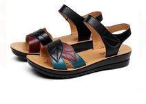 SANDALREPUBLIC LEATHER LEAF SANDALS