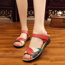 将图片加载到图库查看器，SANDALREPUBLIC LEATHER LEAF SANDALS
