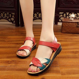 SANDALREPUBLIC LEATHER LEAF SANDALS