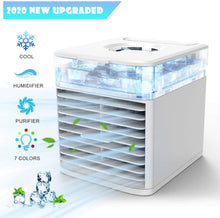 将图片加载到图库查看器，Multi-functional mini desktop cooler（Water cooling,Color switching）/home/office/bedroom
