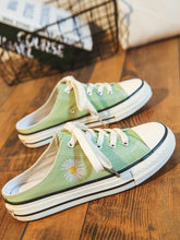 将图片加载到图库查看器，Sweet daisy canvas shoes &amp; Love hidden in the heart
