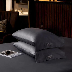 Egyptian Black Duvet Cover & Sheet Set