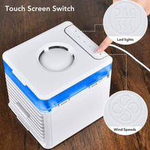 将图片加载到图库查看器，Multi-functional mini desktop cooler（Water cooling,Color switching）/home/office/bedroom
