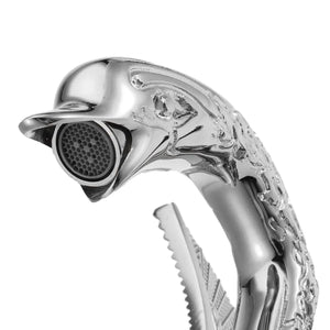 Luxury golden swan bathroom faucet