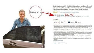 Hot Selling -- Best Universal Car Window Sun Shade Curtain (Fits all Cars)