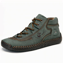 将图片加载到图库查看器，Men Hand Stitching Microfiber Leather Comfy Soft Retro Style Casual Shoes
