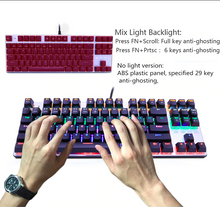 将图片加载到图库查看器，Blue backlit metal mechanical keyboard
