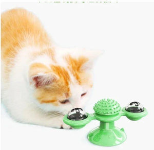 Two-wing rotating windmill cat toy (elaboration)