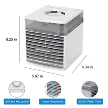 将图片加载到图库查看器，Multi-functional mini desktop cooler（Water cooling,Color switching）/home/office/bedroom
