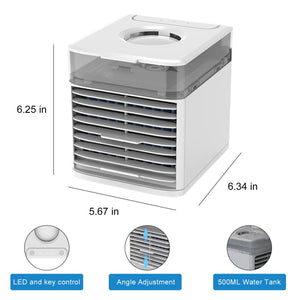 Multi-functional mini desktop cooler（Water cooling,Color switching）/home/office/bedroom