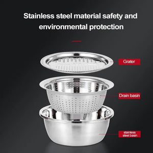 Multifunctional stainless steel basin