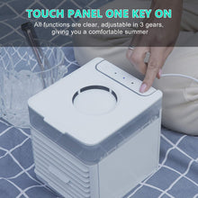 将图片加载到图库查看器，Multi-functional mini desktop cooler（Water cooling,Color switching）/home/office/bedroom
