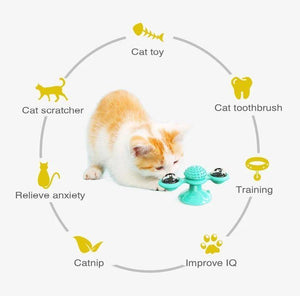 Two-wing rotating windmill cat toy (elaboration)